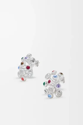 Orecchini a spillo in argento sterling e cristalli