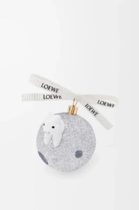 Pallina Bunny on the moon in vetro soffiato