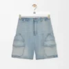 Pantaloncini cargo in denim