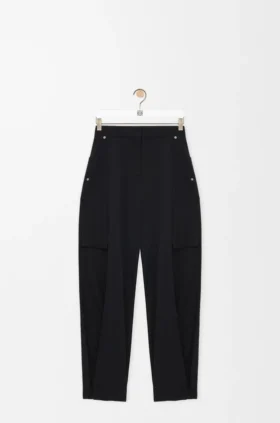 Pantaloni cargo in lana