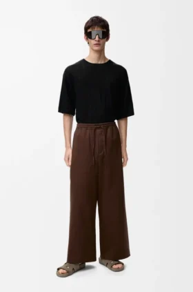Pantaloni con coulisse in cotone