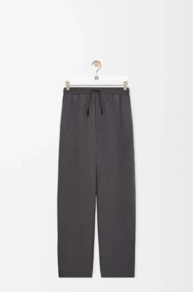 Pantaloni con coulisse in cotone e seta