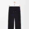 Pantaloni con coulisse in lana