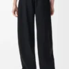 Pantaloni con coulisse in lana