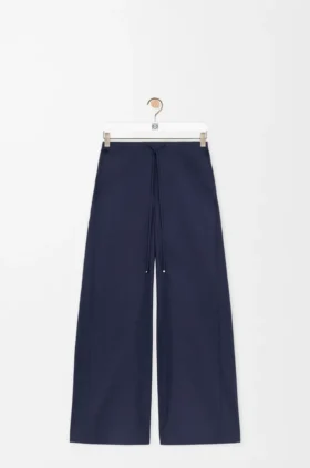 Pantaloni con coulisse in misto cotone
