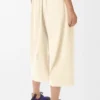 Pantaloni corti con cintura in cotone e seta