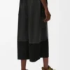 Pantaloni corti in pelle di agnello nappa e pelle di capra scamosciata