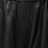 Pantaloni corti in pelle di agnello nappa e pelle di capra scamosciata