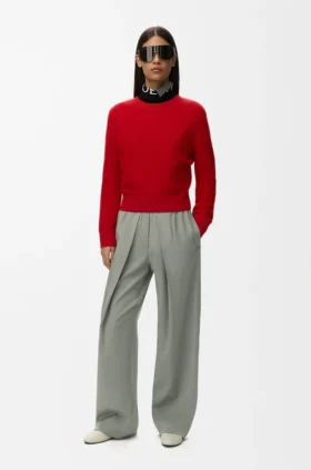 Pantaloni elasticizzati in lana