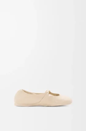 Pebble Ballerina morbida con motivo a ciottoli in pelle di agnello nappa