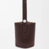 Pebble Bucket grande in morbida pelle di vitello martellata