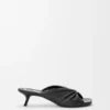 Pebble Soft Slide in pelle di agnello nappa con motivo a ciottoli
