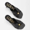 Pebble Soft Slide in pelle di agnello nappa con motivo a ciottoli