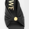 Pebble Soft Slide in pelle di agnello nappa con motivo a ciottoli