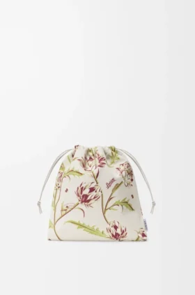 Piccola pochette Artichoke con coulisse in tela