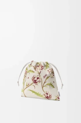 Piccola pochette Artichoke con coulisse in tela