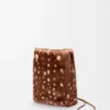 Pochette con logo “Pebble” in shearling stampato