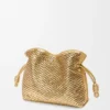 Pochette Flamenco media in pelle di agnello laminata