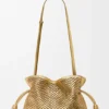 Pochette Flamenco media in pelle di agnello laminata
