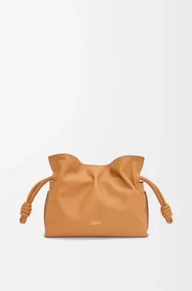 Pochette Mini Flamenco in pelle di vitello nappa