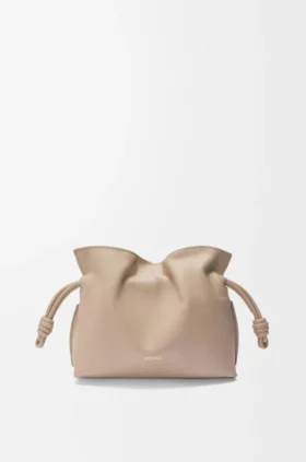 Pochette Mini Flamenco in pelle di vitello nappa