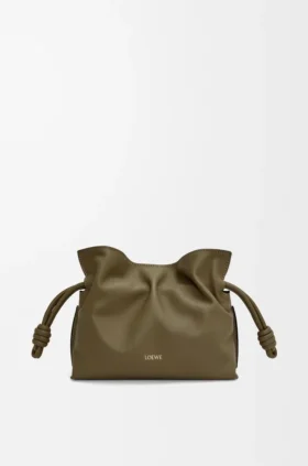 Pochette Mini Flamenco in pelle di vitello nappa