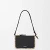 Pochette Rio in pelle di vitello classica e rafia