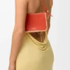 Pochette Rio in pelle di vitello classica e rafia