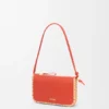 Pochette Rio in pelle di vitello classica e rafia