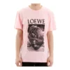 Polo da uomo loewe Ken Heyman in cotone stampato a maniche corte, rosa H6109980Pc-7080