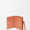 Portafoglio compatto Knot in pelle di vitello nappa lucida