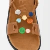 Sandali Fussbett con perline Pebble in pelle di agnello nappa