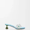 Sandali Toy con fiori in cristallo in PVC
