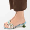 Sandali Toy con fiori in cristallo in PVC