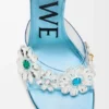 Sandali Toy con fiori in cristallo in PVC
