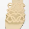 Sandalo a scivolo “Petal Anagram” in pelle scamosciata impreziosita da strass