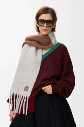 Sciarpa in misto alpaca e lana