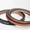 Set di due bracciali in pelle di vitello classica