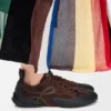 Sneakers Grip in pelle di vitello scamosciata