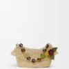 Spilla a forma di fiore in pelle di vitello classica