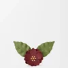 Spilla a forma di fiore in pelle di vitello classica