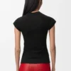 T-shirt dal taglio aderente in misto cotone