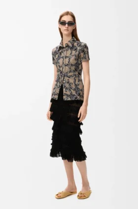 Top in misto spugna di cotone