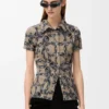 Top in misto spugna di cotone