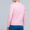 Uomo” loewe Anagram ricamato, maglietta sportiva a maniche lunghe, rosa e rosso, H6109900Cr-7080