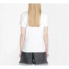 Versione Flower in cotone a maniche corte, bianco S540333Xar-2108