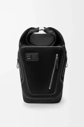 Zaino Flex con chiusura roll-top in tela e pelle scamosciata