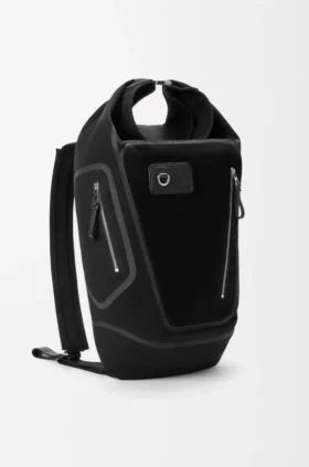 Zaino Flex con chiusura roll-top in tela e pelle scamosciata